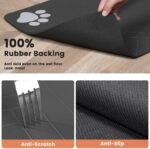 Pet Feeding Mat-Absorbent Pet Placemat for Food and Water Bowl, with Waterproof Rubber Backing, Quic…