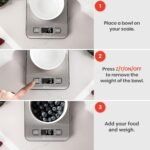 Etekcity Food Kitchen Scale, Digital Grams and Ounces, 11lb
