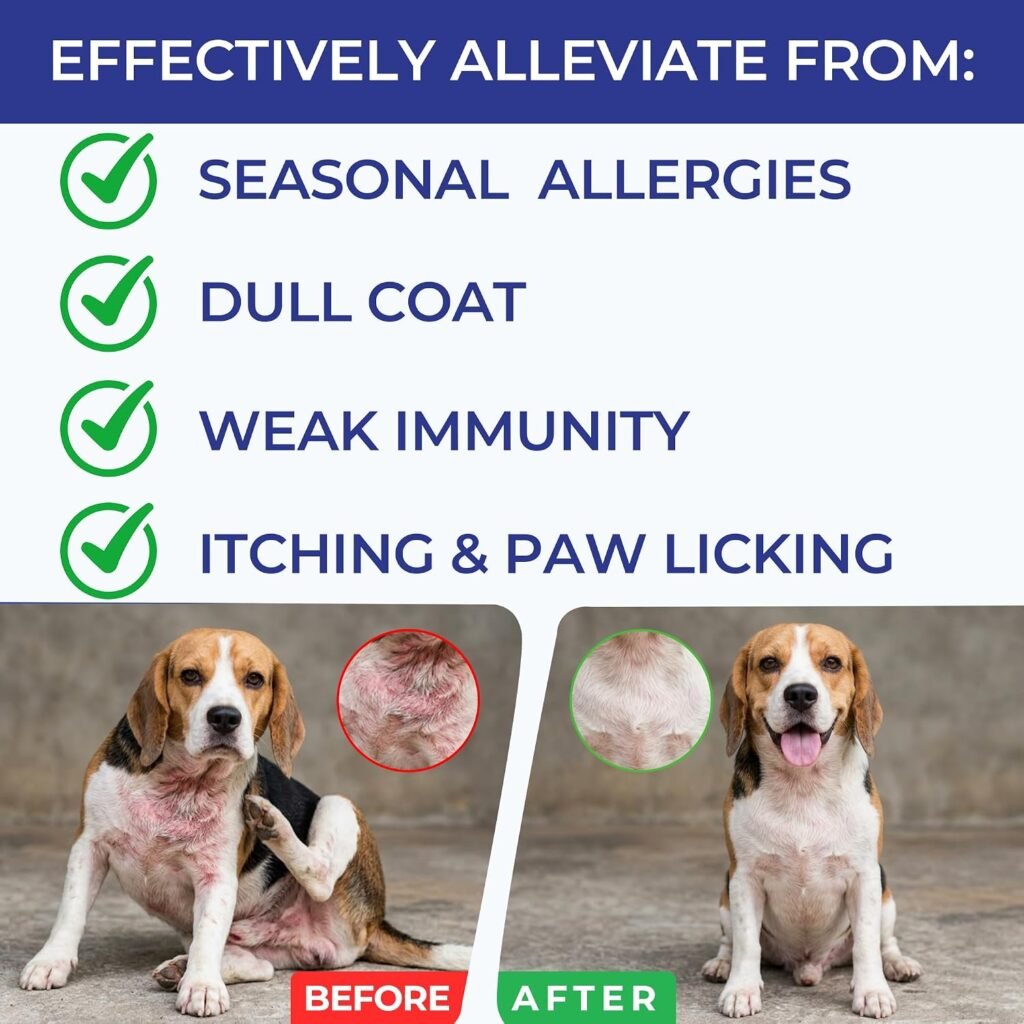 Dog Allergy Chews,Colostrum,Turmeric,Probiotics,Flaxseed, 100 Ct